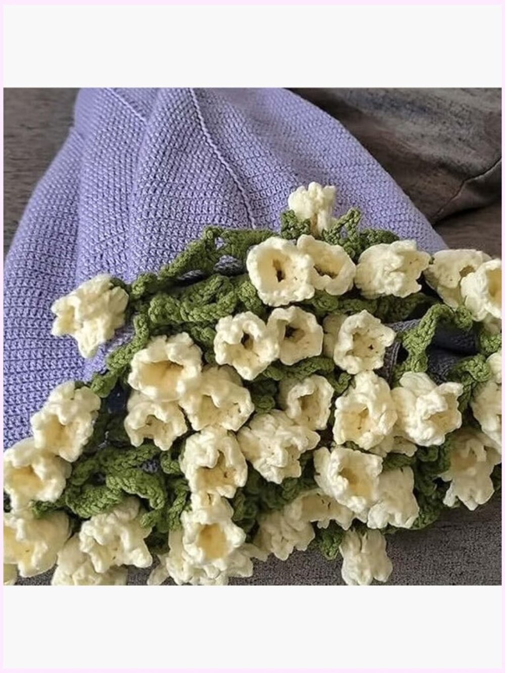 Beginner Crochet Kit - DIY Floral Blanket with Hook, Pattern & Video Tutorial